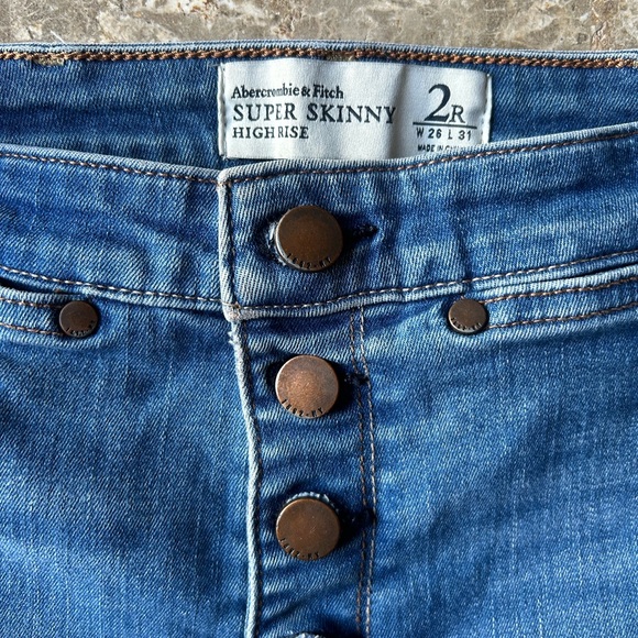 abercrombie & fitch skinny high waisted jeans - Picture 2 of 2